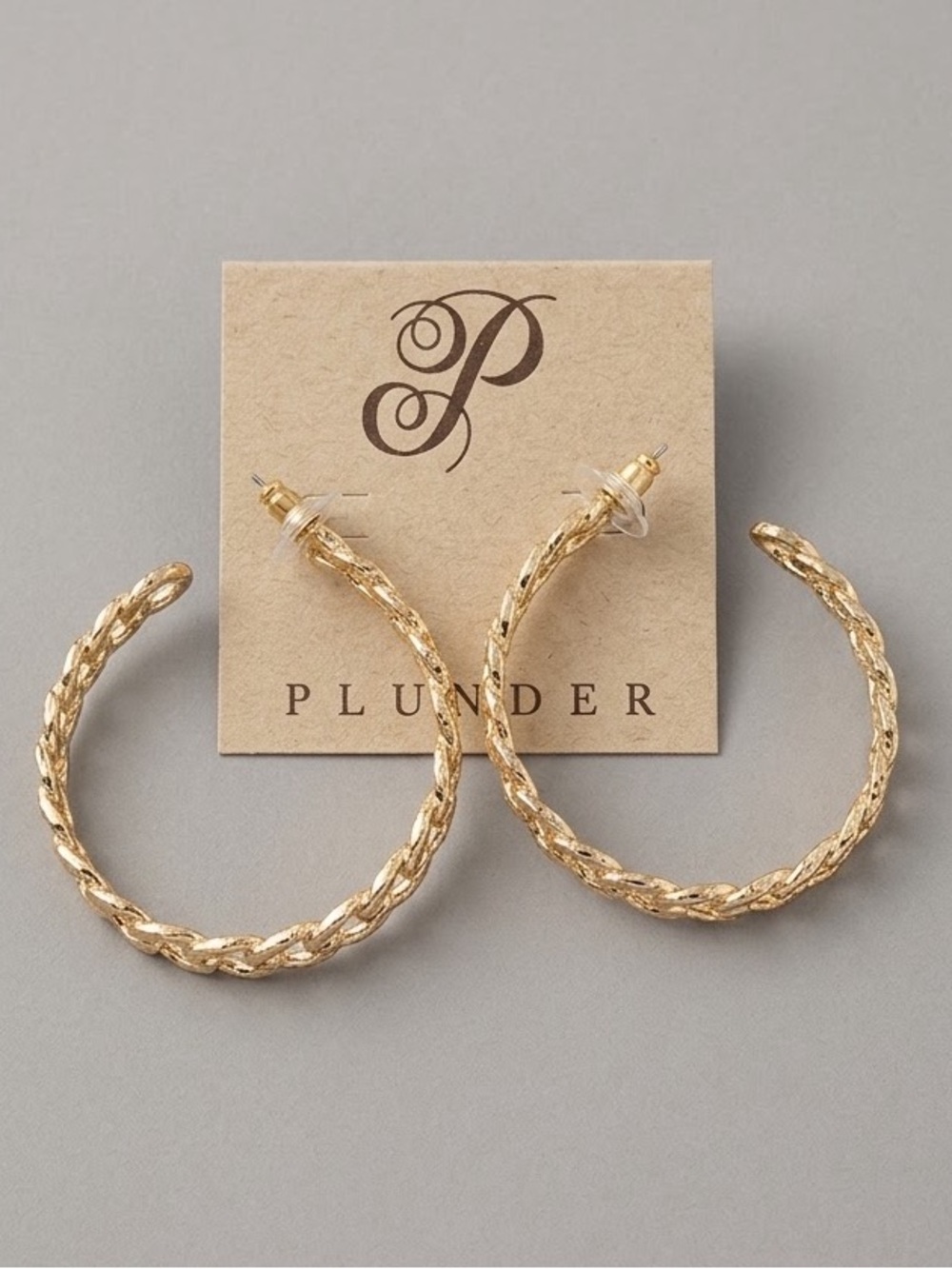Plunder Gold Chain-Link Hoop Earrings - Chic Linked Hoops
